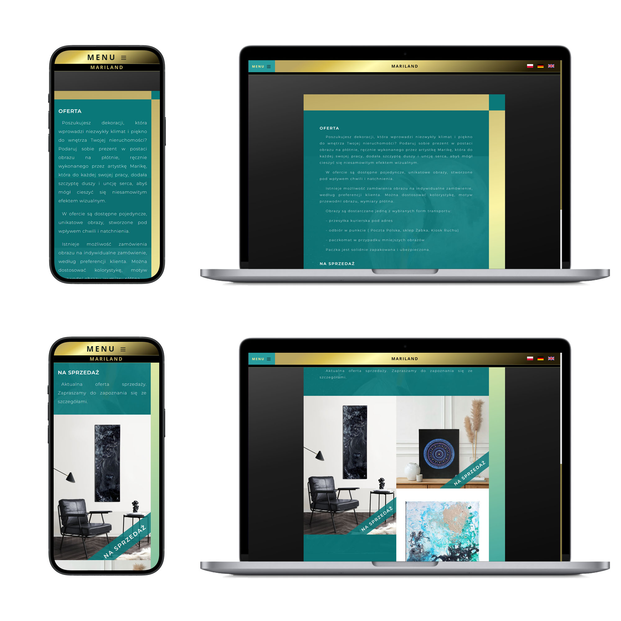 responsive website on the phone | proart.pro